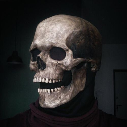 Movable Jaw Skull Mask – Realistic Latex Halloween Costume