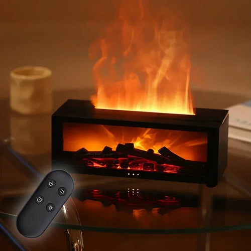Fireplace Humidifier – LED Flame Essential Oil Diffuser