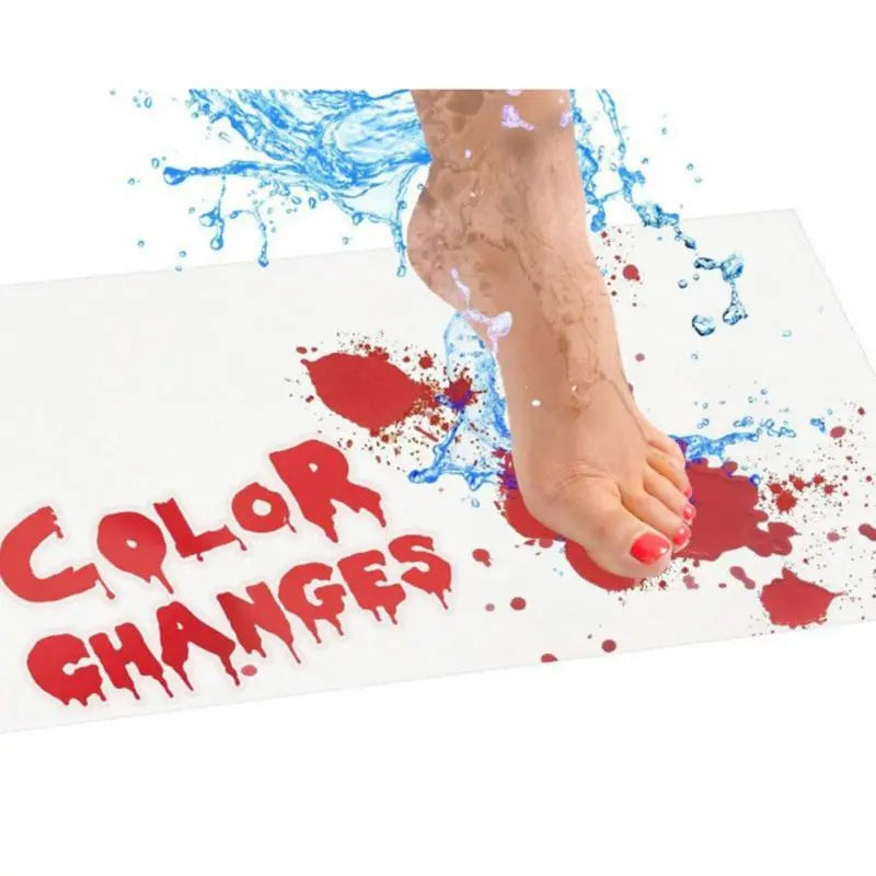 Bloody Footprint Doormat – Flannel Halloween Prank Mat