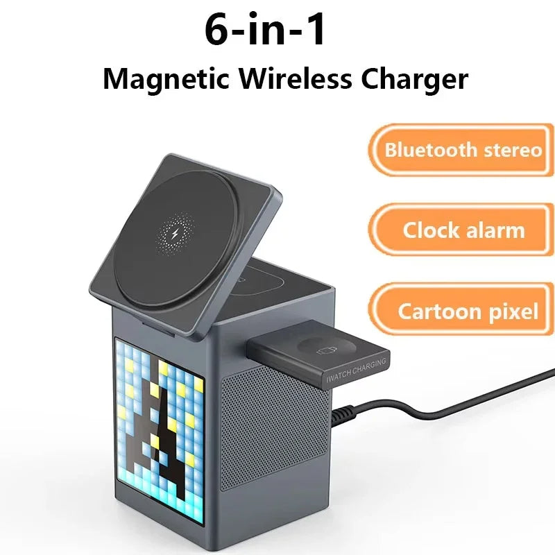 Magnetic Wireless Charger with Built-in Speaker