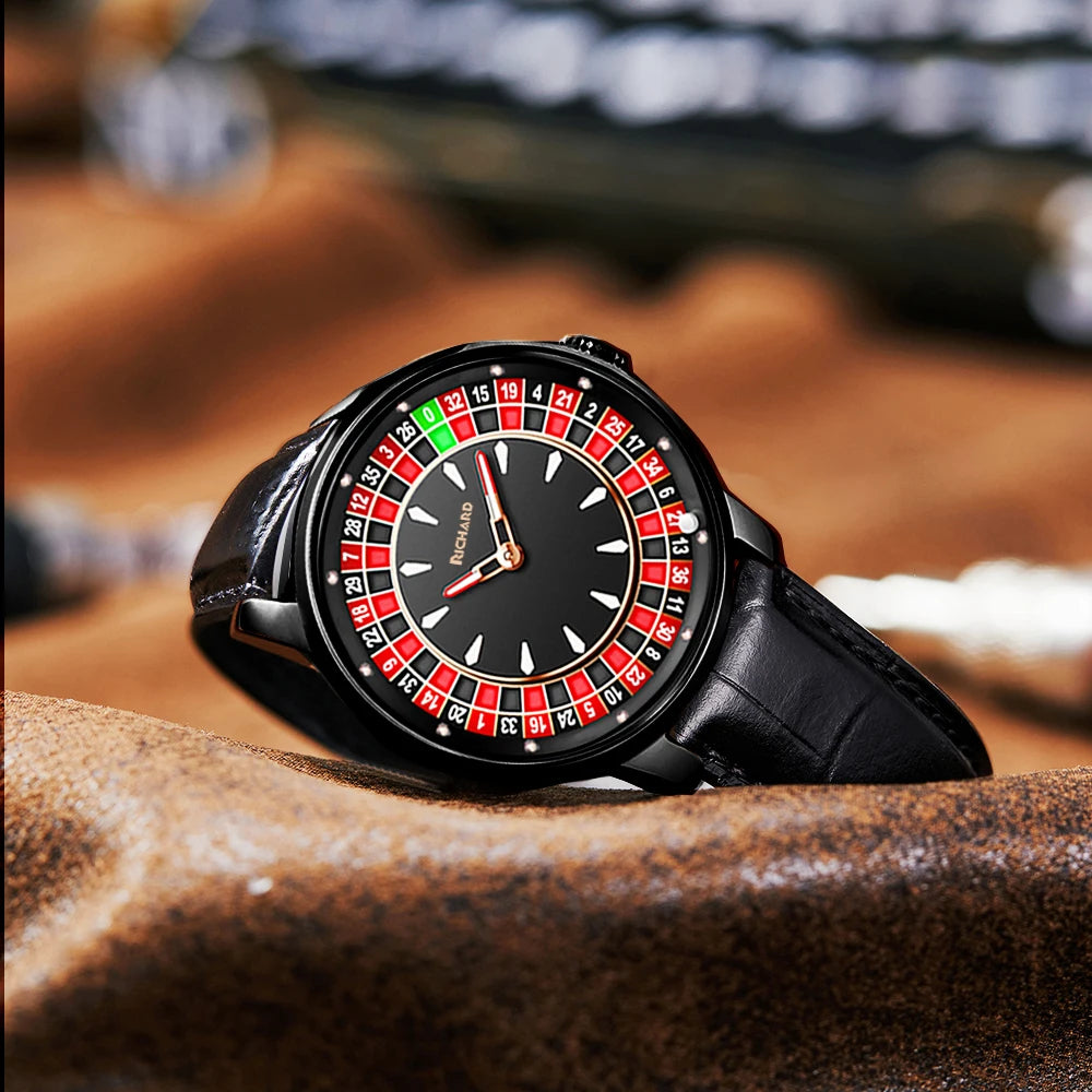 Las Vegas Roulette Mechanical Watch – NH35 Automatic Casino Dial Timepiece