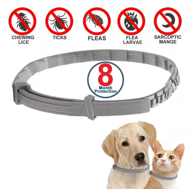Flea & Tick Collar for Cats & Dogs – Adjustable Anti-Parasitic Protection