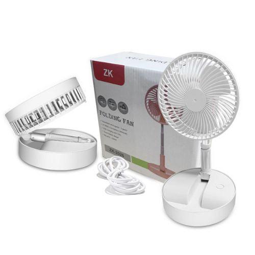Folding Telescopic Floor Fan – Adjustable Height & Ultra-Quiet Cooling