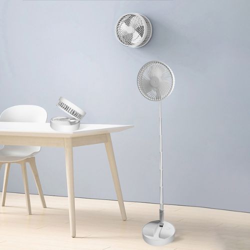 Folding Telescopic Floor Fan – Adjustable Height & Ultra-Quiet Cooling