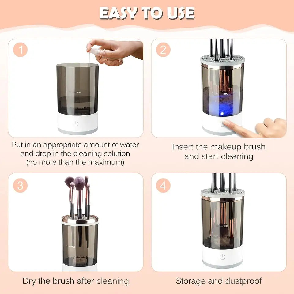 Electric Makeup Brush Cleaner & Dryer – Sonic Vibration Technology