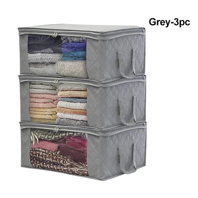 Foldable Fabric Storage Bins with Clear Window – Large Capacity Organizers