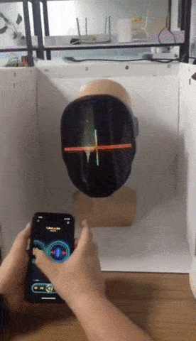 LED Face Transforming Mask – App Controlled Halloween Party Mask