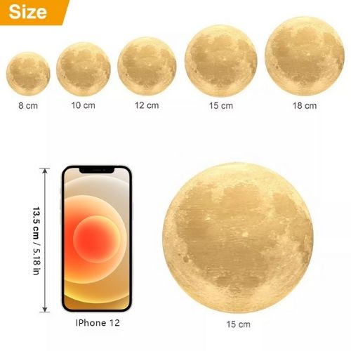 LED Moon Lamp – 16 Colors & Remote Control