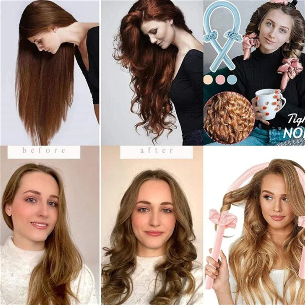 Heatless Curling Rod Headband – Overnight Heat-Free Hair Curler