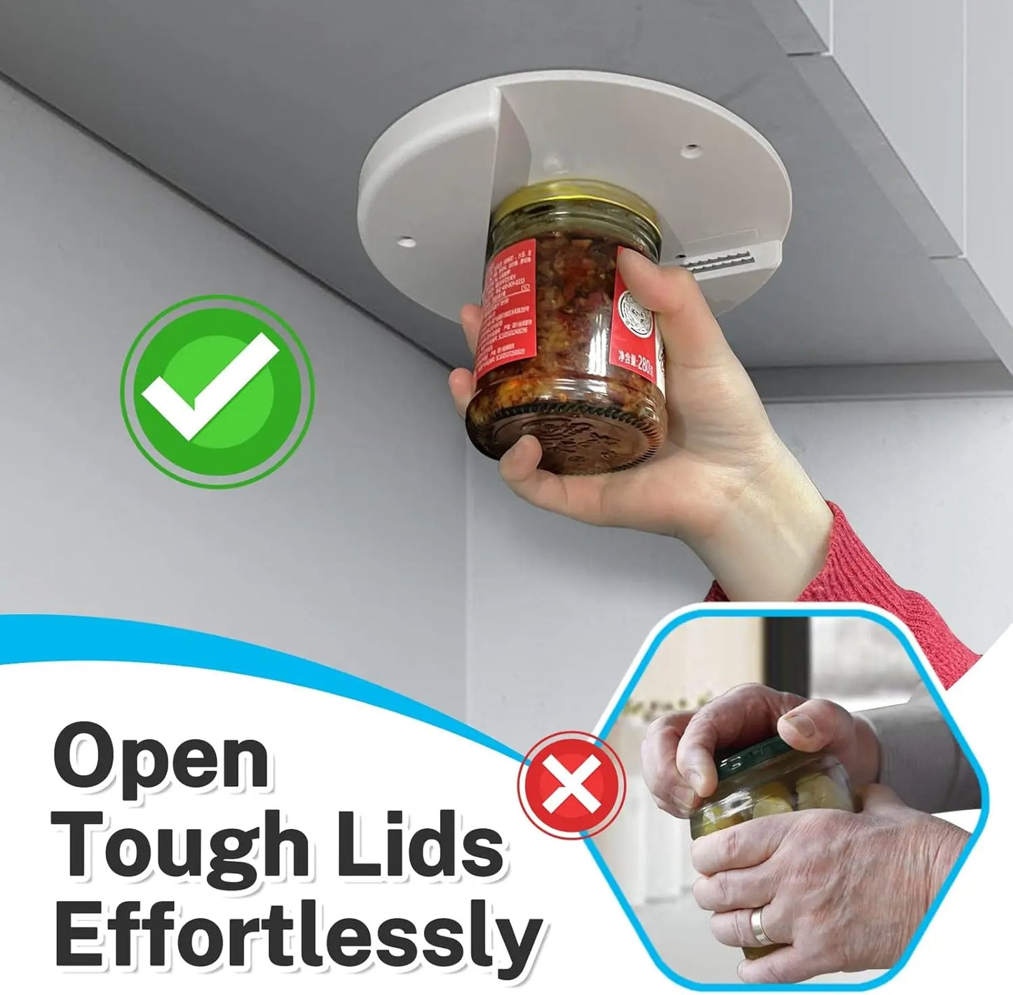 Universal Jar Opener – Easy V-Grip Lid Opener for All Sizes
