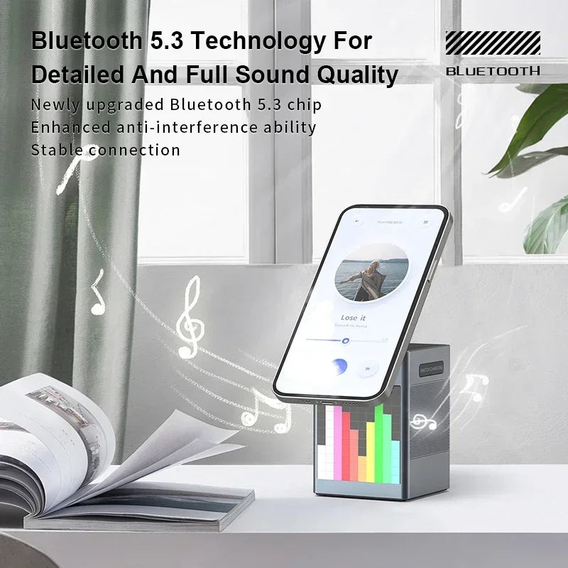 Magnetic Wireless Charger with Built-in Speaker