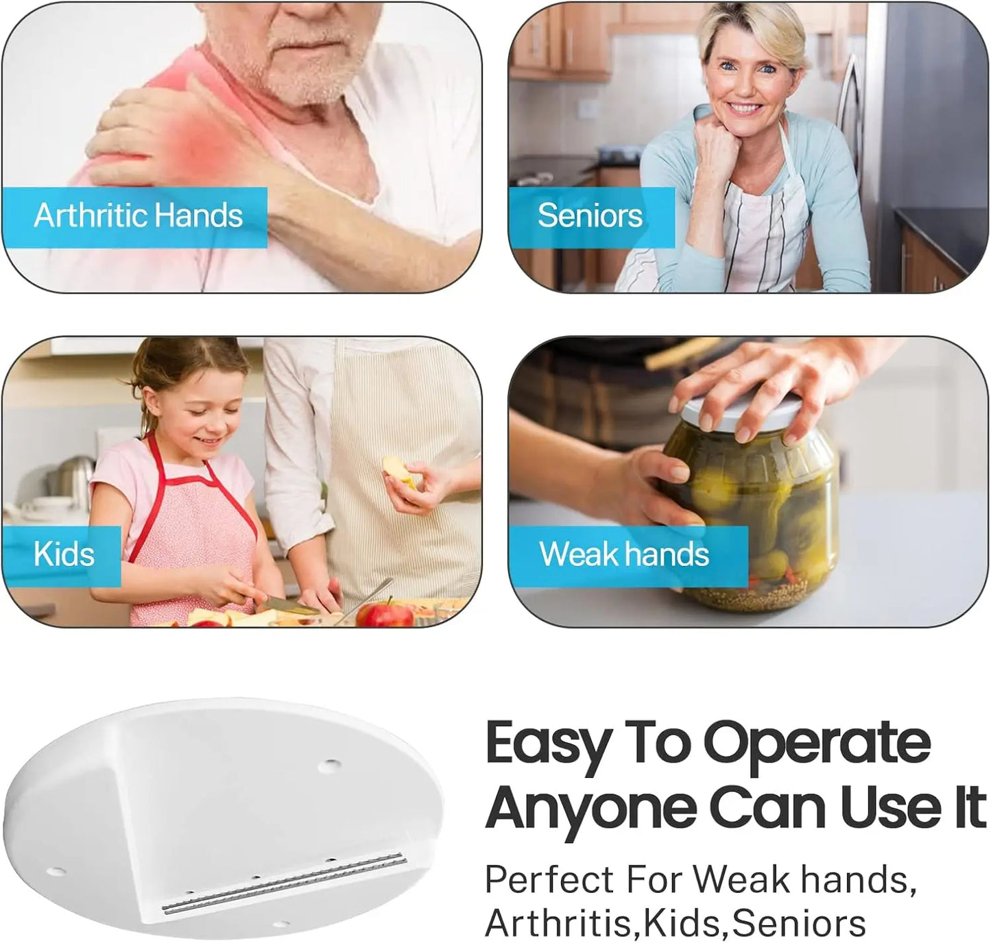 Universal Jar Opener – Easy V-Grip Lid Opener for All Sizes