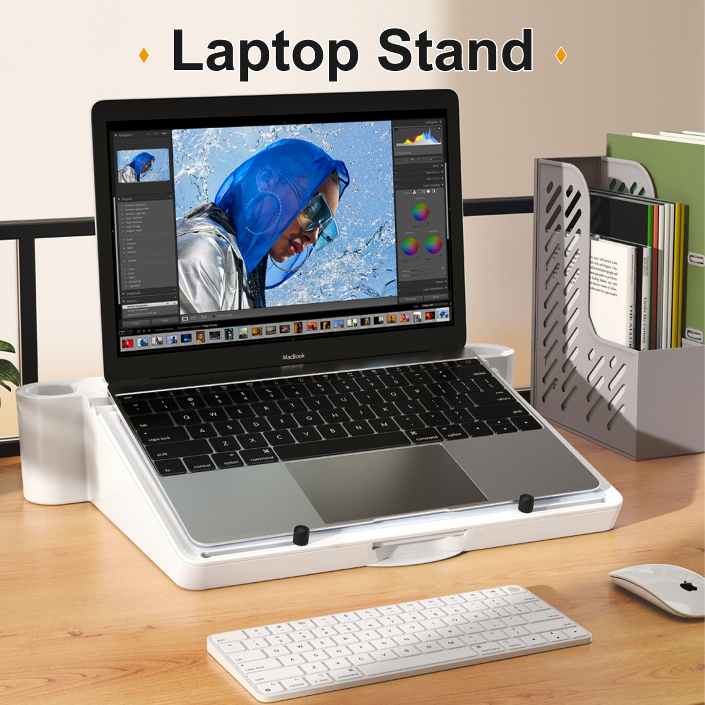 Multifunctional Laptop Stand – Adjustable Lap Desk with Storage