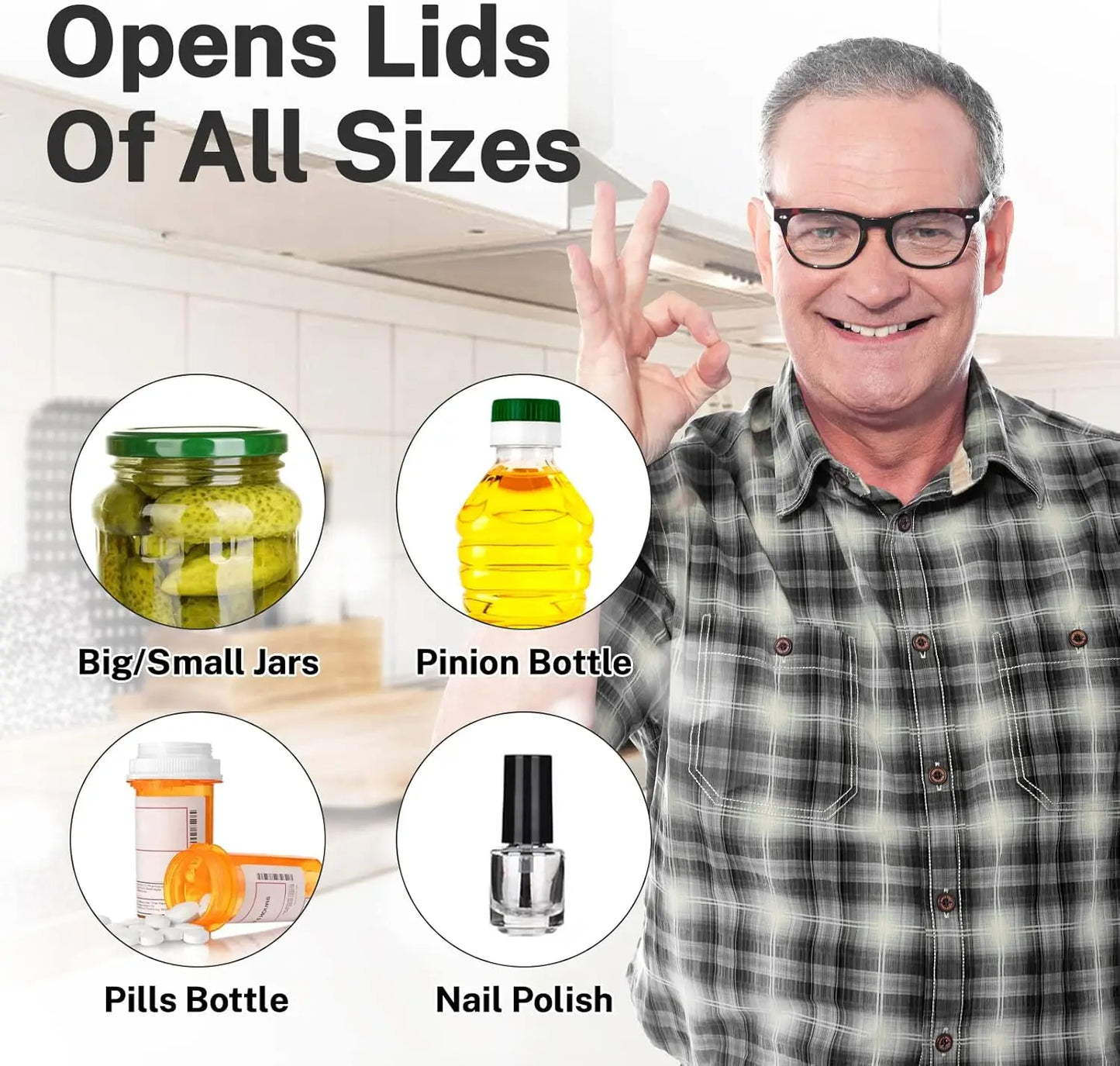 Universal Jar Opener – Easy V-Grip Lid Opener for All Sizes
