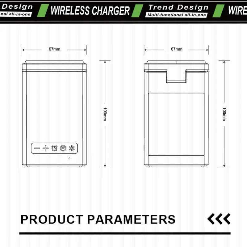 Magnetic Wireless Charger with Built-in Speaker
