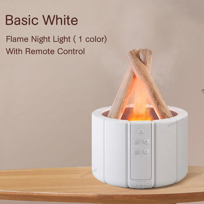 Bonfire Shaped Diffuser – LED Flame Essential Oil Humidifier