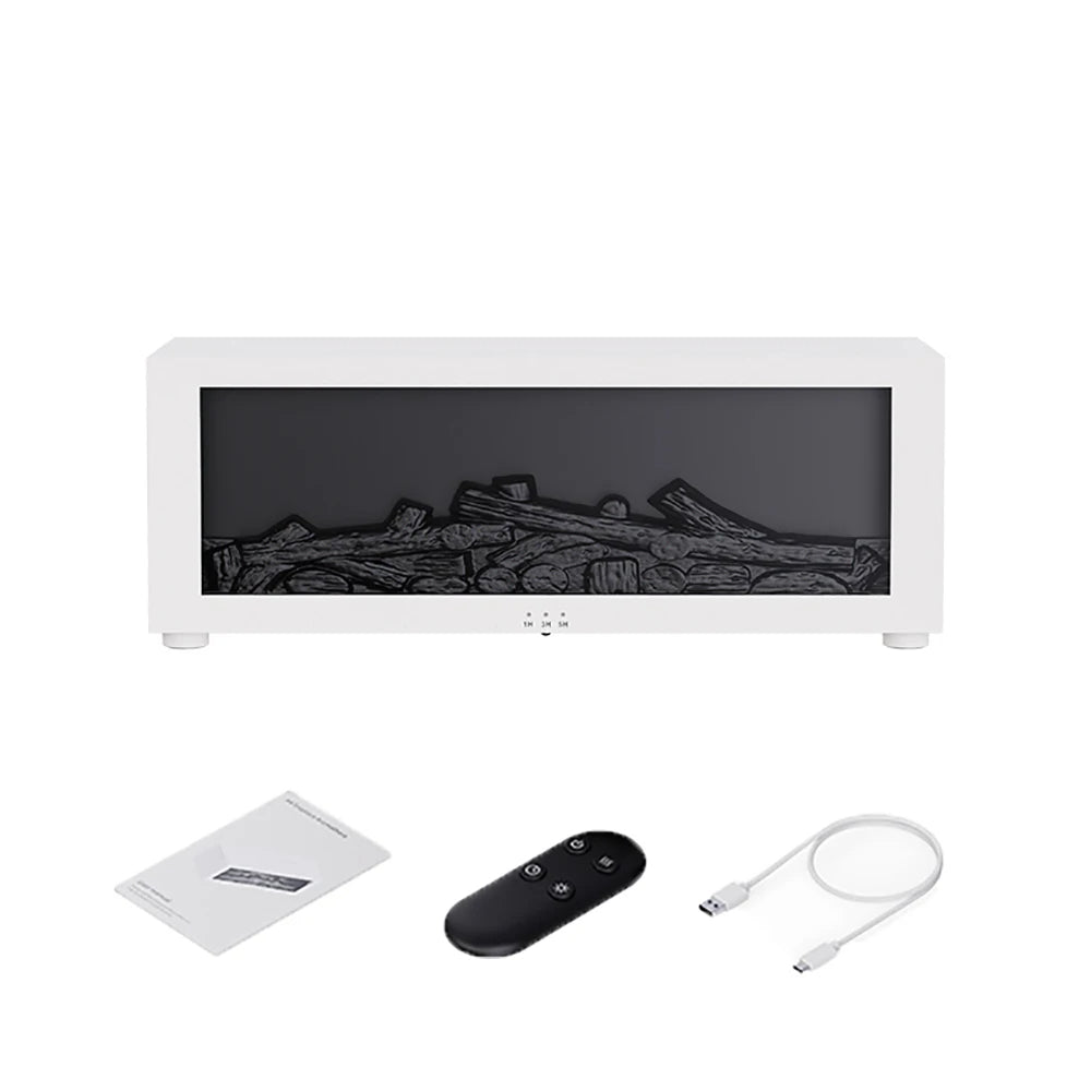 Fireplace Humidifier – LED Flame Essential Oil Diffuser