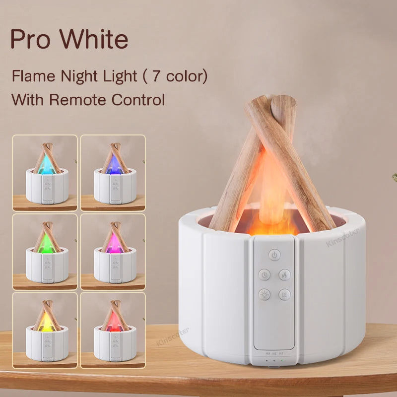 Bonfire Shaped Diffuser – LED Flame Essential Oil Humidifier