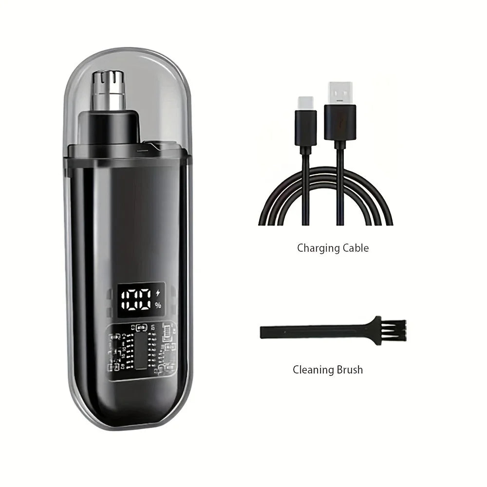 Mini Electric Nose & Ear Hair Trimmer – USB Rechargeable