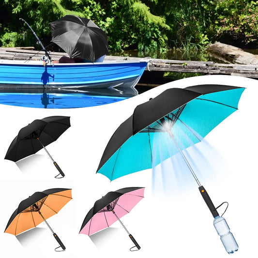 Portable Umbrella with Fan & Misting System – UV Protection & Cooling