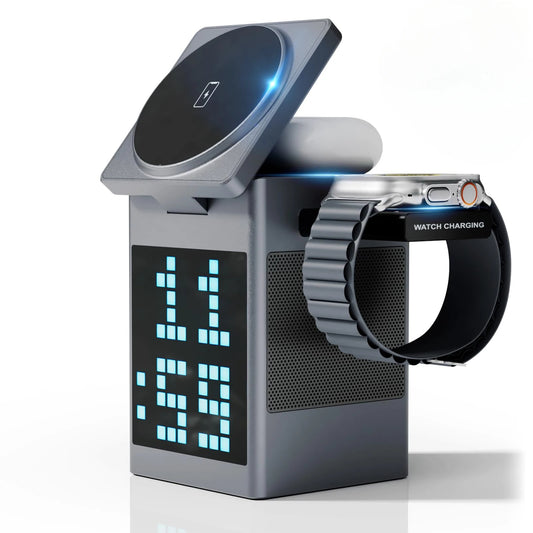 Magnetic Wireless Charger with Built-in Speaker