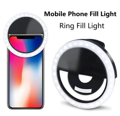 Selfie Ring Light for Phone – Rechargeable Clip-On LED Ring Light