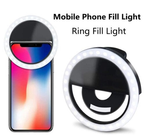 Selfie Ring Light for Phone – Rechargeable Clip-On LED Ring Light