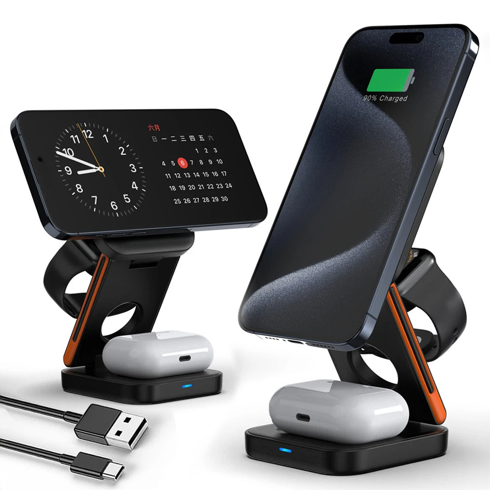 MagSafe-Compatible Foldable Charging Station (3-in-1)