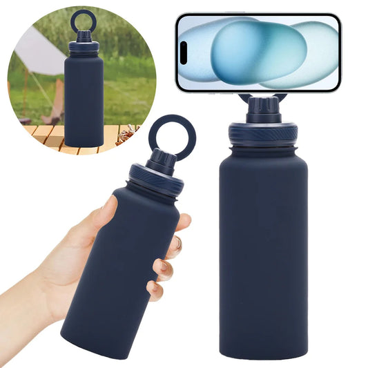 Insulated Phone Holder Water Bottle