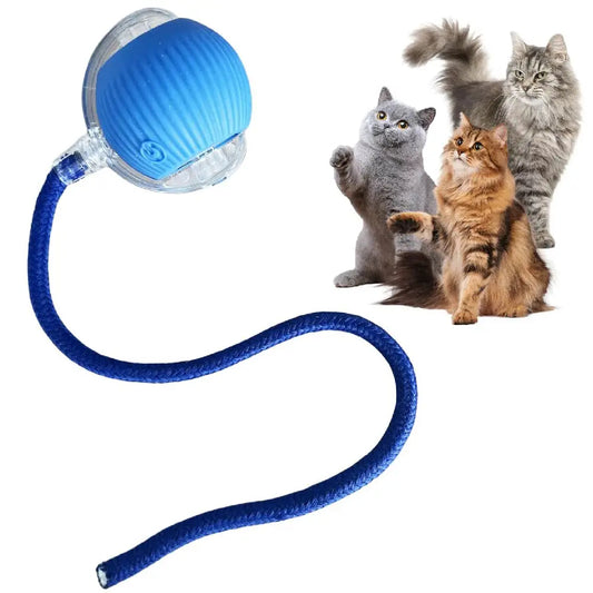 Automatic Rolling Ball with Tail Lamp – Smart Cat Toy