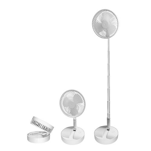 Folding Telescopic Floor Fan – Adjustable Height & Ultra-Quiet Cooling