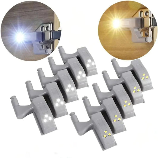 LED Hinge Cabinet Lights – Automatic Motion Wardrobe Lighting (10 Pack)