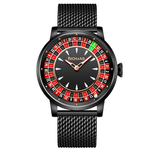Las Vegas Roulette Mechanical Watch – NH35 Automatic Casino Dial Timepiece