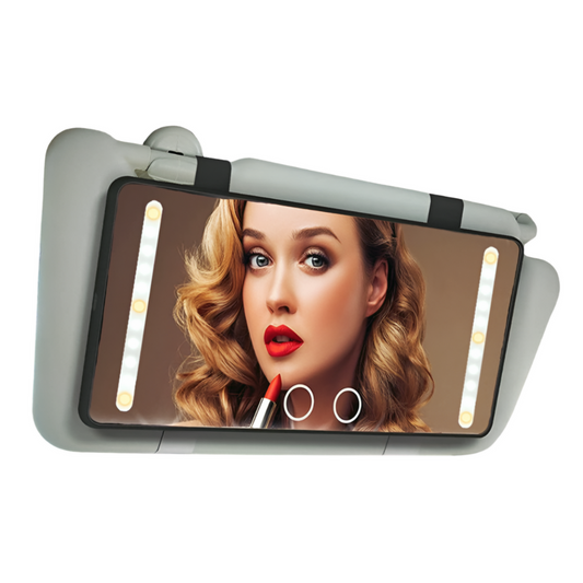 Car LED Makeup Mirror – Portable Vanity with Adjustable Lighting