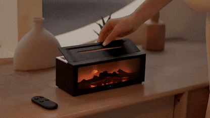 Fireplace Humidifier – LED Flame Essential Oil Diffuser