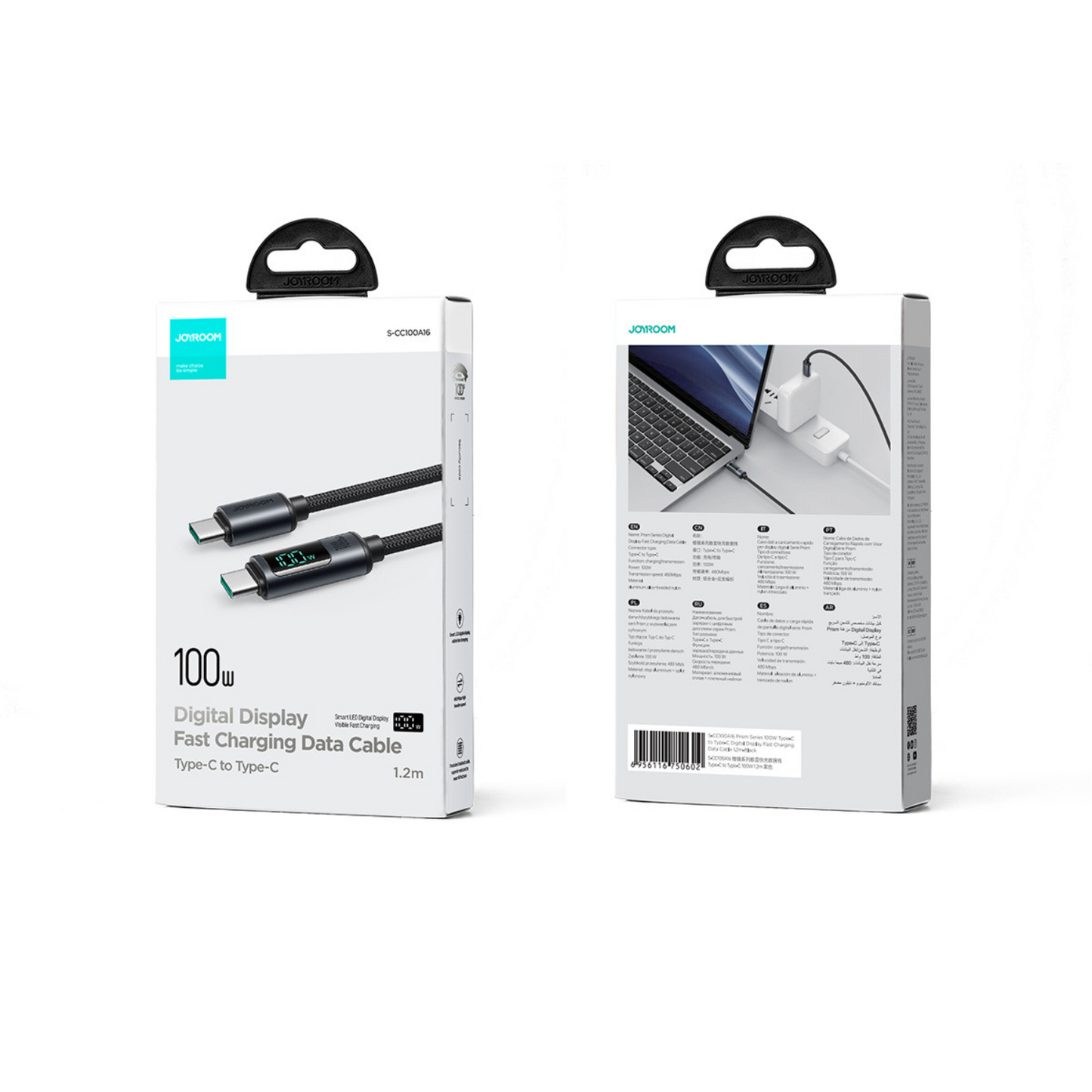 Premium Braided USB-C Cable with LED Display