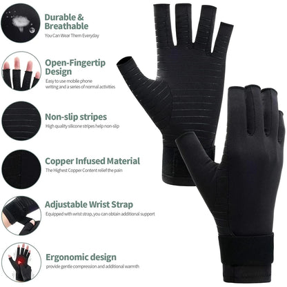 Copper Arthritis Compression Gloves – Pain Relief for Hands & Carpal Tunnel