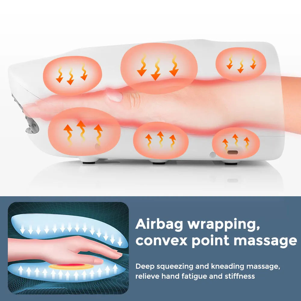 Wireless Electric Hand Massager with Heat & Compression