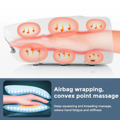 Wireless Electric Hand Massager with Heat & Compression