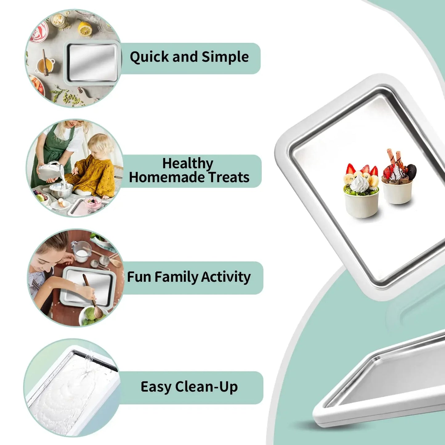 Ice Cream Maker Pan – Rolled Ice Cream & Frozen Yogurt Plate