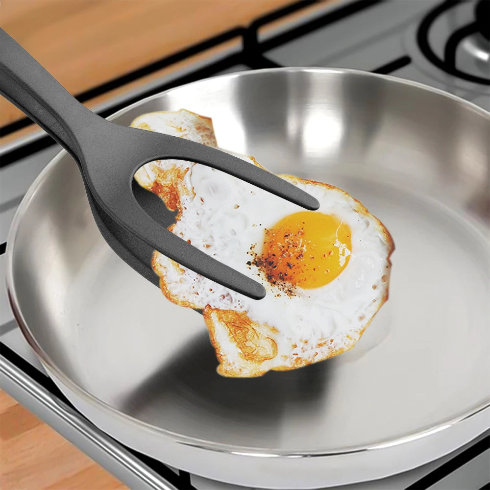 2-in-1 Spatula & Tongs – Multi-Purpose Kitchen Utensil