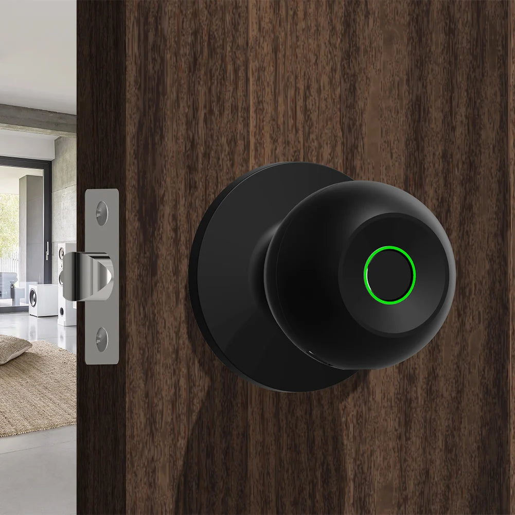 Smart Door Knob Keyless Entry Lock – Biometric & App Control