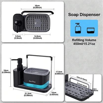 5-in-1 Hand and Dish Soap Dispenser Set – Kitchen Organizer