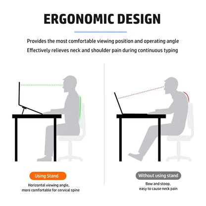 Foldable Laptop Stand – Ultra-Slim Zinc Alloy Portable Stand