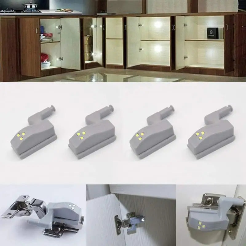 LED Hinge Cabinet Lights – Automatic Motion Wardrobe Lighting (10 Pack)
