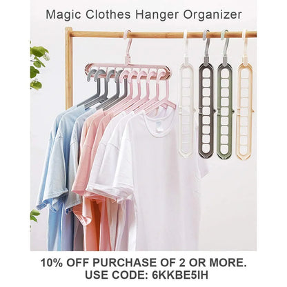 9-in-1 Smart Hanger – Space Saving Closet Organizer