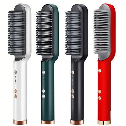 Ionic Hair Straightening Brush – Fast Heat-Up PTC Technology