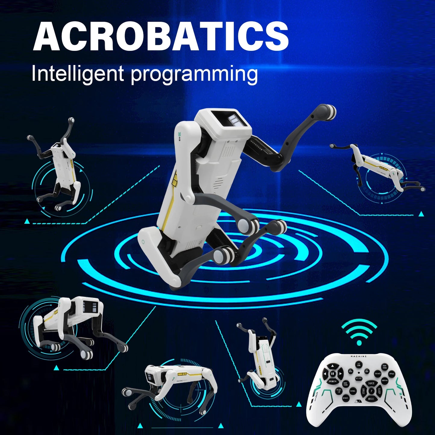 Robot Dog with Remote (PRO VERSION - AI, Voice Control & Smartphone App)