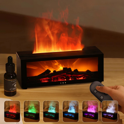 Fireplace Humidifier – LED Flame Essential Oil Diffuser