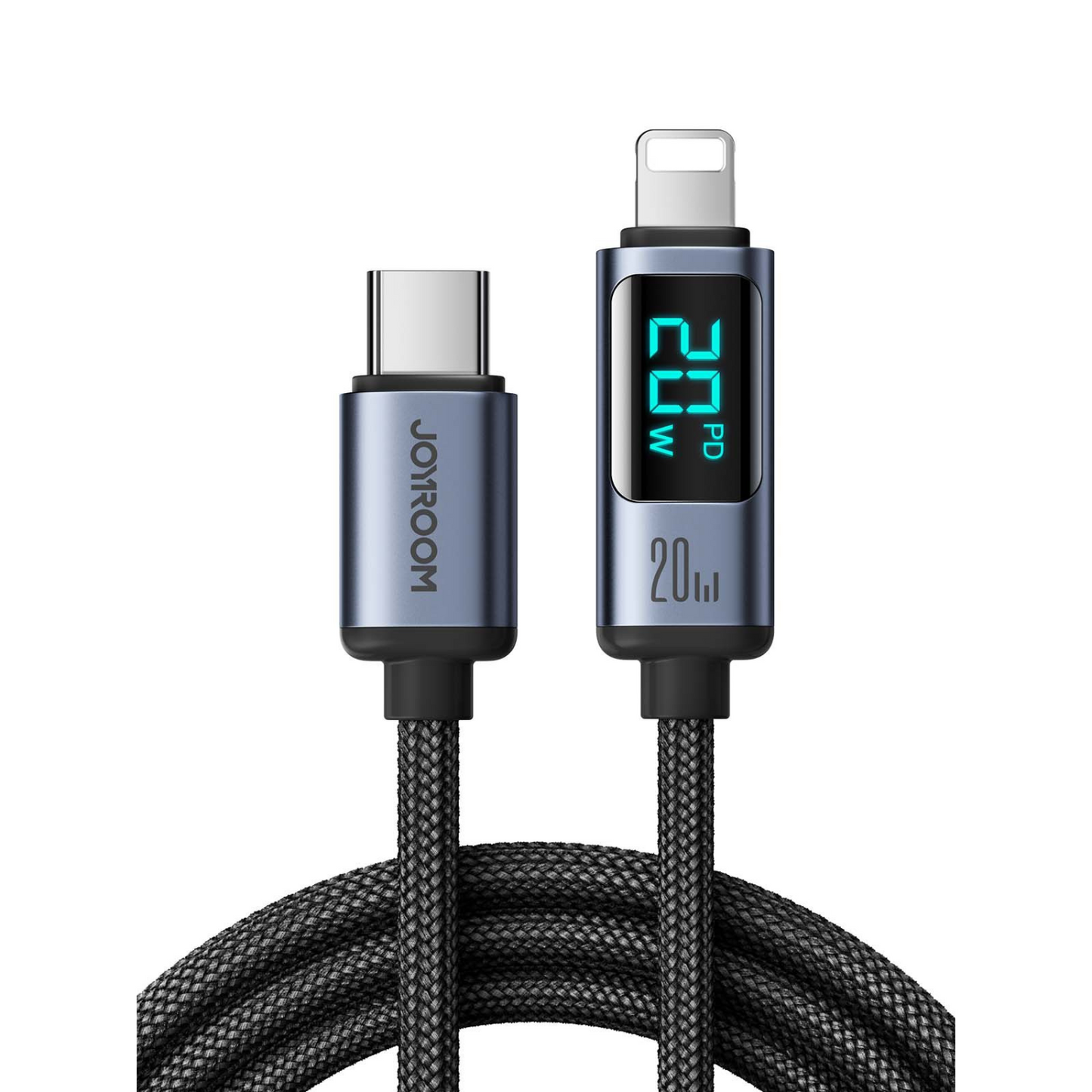 Premium Braided USB-C Cable with LED Display